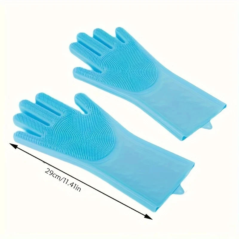 Pet Grooming Cleaning Gloves Dog Cat Bathing Shampoo Glove Scrubber Magic Dishwashing Cleanner Sponge Silicon Hair Removal Glove